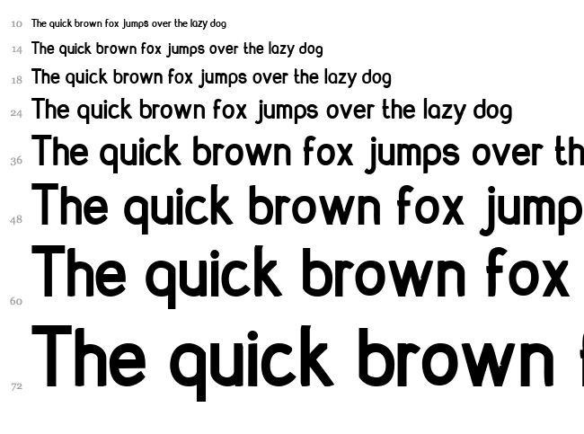 Lumnia font waterfall